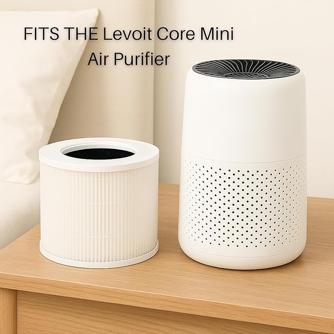 Nispira Core Mini Filter Replacement For Levoit Core Mini Air Purifier 3-in-1 HEPA Activated Carbon Aller-gen Removers Smoke, Dust, VOCs Chemcial Part Core Mini-RF, 1 Pack