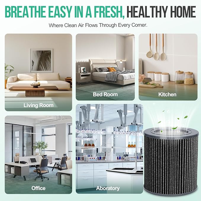 1 Pack Air Mini Replacement Filter Compatible with Molekule PECO-HEPA Tri-Power Air Mini & Air Mini+ Air Purifiers, 3-in-1 High-Efficiency True HEPA Replacement Filter (Green, 1 Pack)