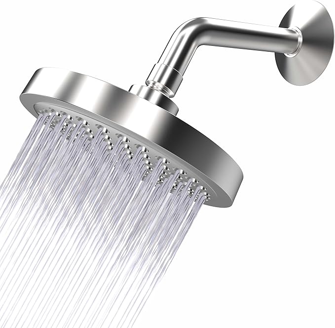 -High Pressure Shower Heads - High Flow Shower Head - 1.8 GPM with Removable Restrictor - California Certified - Universal Replacement - Plumbers Tape Included - (Classic Chrome Finish)