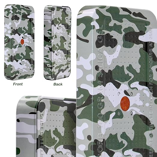 100 Gram Camouflage Gun Safe Dehumidifier Silica Gel Canister Rechargeable Dehumidifier Desiccant Reusable Indicating Desiccant Moisture Absorber with Visible Window [4PACK]