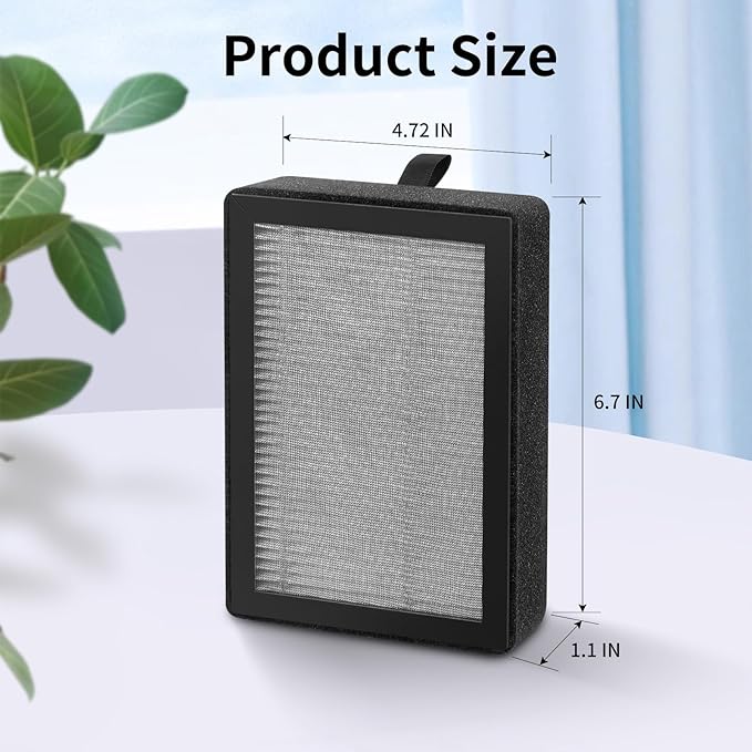 4 Pack LV-H128 Replacement Filter for LEVOIT LV-H128 / PUURVSAS (HM669A) / ROVACS (RV60) Air Purifier, 3-Sets Filtration System Activated Carbon Filter, Replace Part # LV-H128-RF