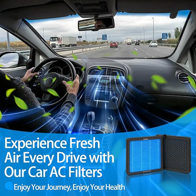 Cabin Air Filter CF12150 for 2015-2024 Ford F150, 2017-2023 F250 F350 F450 F550 Super Duty, 2018-2024 Lincoln Navigator and Expedition, Activated Carbon Beads and Honeycomb Structured