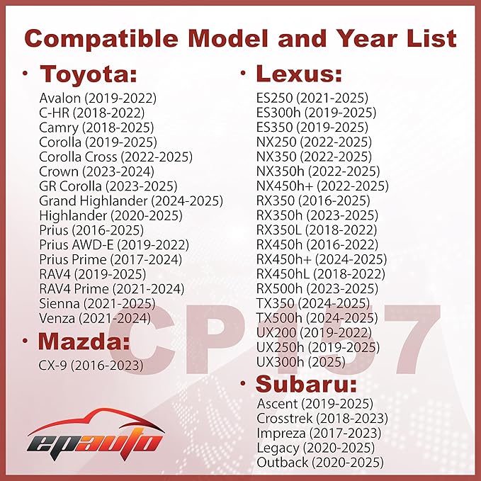EPAuto CP157 (CF12157) Replacement made for Toyota/Mazda/Subaru Cabin Air Filter includes Activated Carbon - 3 Packs