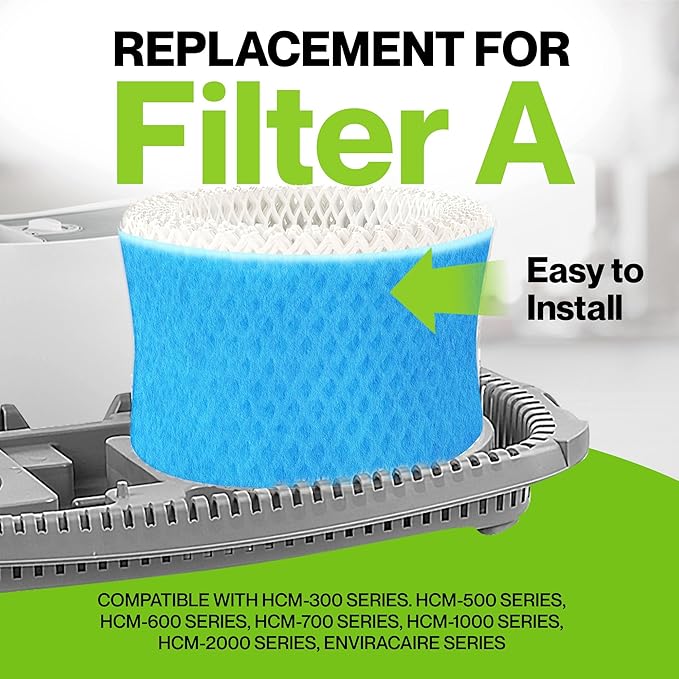 Durabasics 4 Pack of Premium Humidifier Filters Compatible with Honeywell Humidifier Filters HAC-504, HAC-504AW & Honeywell Filter A | Replacement for HCM 350 Filters & Cool Mist Humidifiers