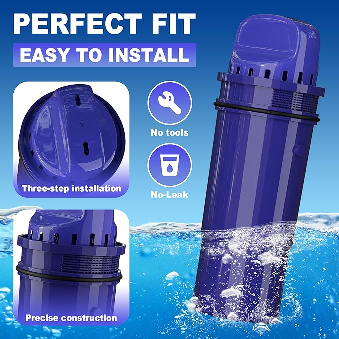 Water Filter Replacement for PUR Pitchers & Dispensers, CRF-950Z, PPF900Z, PPF951K, 4-in-1 Filter System, Reduce Chlorine, PFOA and PFOS, Odor, 4 Pack,by NUTTUTO