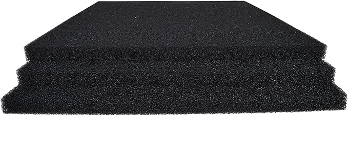 Hipanda 2 Pack Aquarium Bio Filter Sponge Pad 20"x20"x1",20PPI, Bio Filter Media Foam Pad Sponges, Cut-to-Size Open Cell Foam Sheet for Fish Tank