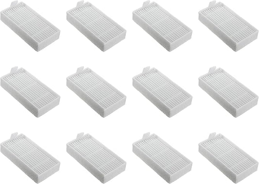 12 PK Nispira HEPA Replacement Filter Compatible with i-life ilife Model V3s, V3s Pro, V5 and V5s Pro Robot Vacuum Cleaner