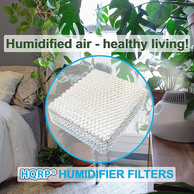 HQRP 2-Pack Wick Filter Replacement Compatible with Bemis Essick Air AIRCARE SS390DWHT, 826000, 826800, 826600, 826900, 821000, 821001, 831000 Evaporative Humidifiers