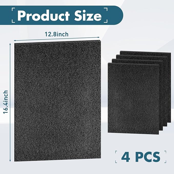 Pangda 4 Pack Activated Carbon Pre Filters Replacement Compatible with Winix Air Purifier Odor Control Part Filter A 115115 Size 21 Compatible with Winix Air Purifier Am90 C535 5300 5500