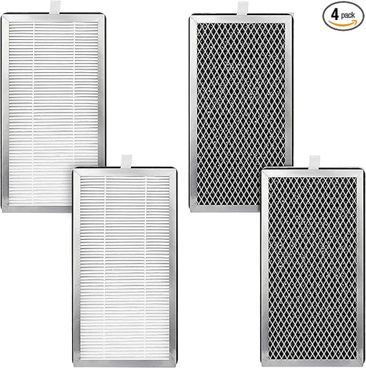 Fette Filter - Premium True Hepa H13 Replacement Filter Compatible with Medify MA-15 Air Purifer with 3 Stage System with Pre-filter, True HEPA H13, and Activated Carbon Pack of 4