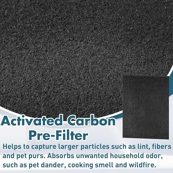 Pangda 4 Pack Activated Carbon Pre Filters Replacement Compatible with Winix Air Purifier Odor Control Part Filter A 115115 Size 21 Compatible with Winix Air Purifier Am90 C535 5300 5500