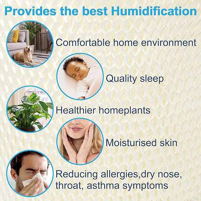 HQRP 6-Pack WF813 Humidifier Wick Filter for ProCare PCCM-832N PCCM-840 Cool Mist Humidifiers, AC813 PCWF813 PCWF813-24 Replacement