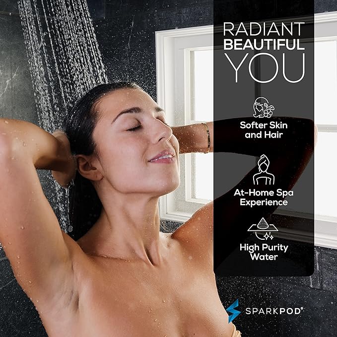 SparkPod Ultra Shower Filter Cartridge - High Output Shower Head Filter Cartridge Replacement - Unique Filtration Method Removes Up To 95% of Chlorine, Heavy Metals, Sediments & Impurities (1 Piece)