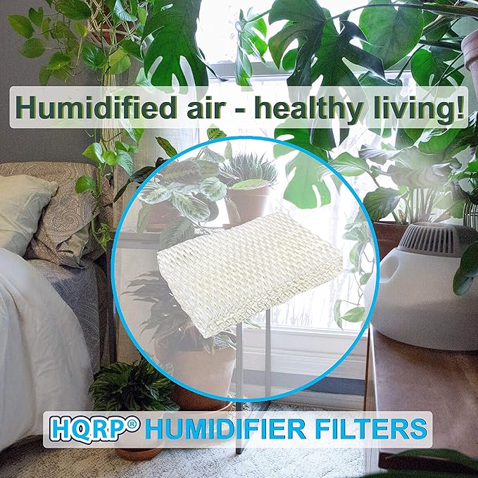 HQRP 4-Pack Humidifier Wick Filter for Graco 2H01 Replacement fits Graco 2H00 / TrueAir 05510 Cool Mist 1.5 Gallon Humidifiers