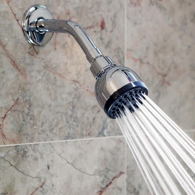 Aqua Elegante 3 Inch High Pressure Shower Head - Best Pressure Boosting, Wall Mount, Bathroom Showerhead For Low Flow Showers, 1.8 GPM - Chrome & California Certified